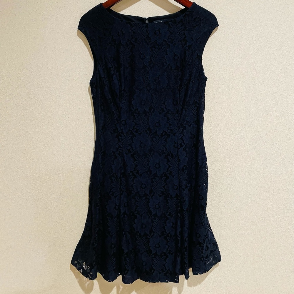 American Living, Navy Blue Lace Dress, Size 10